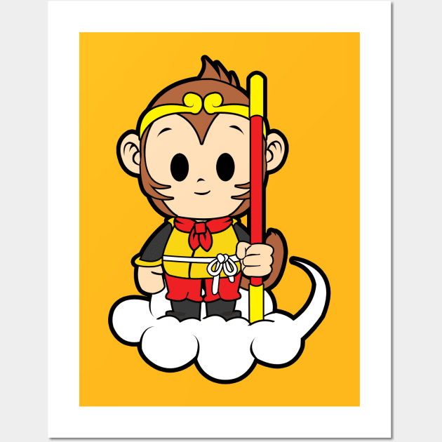 Monkey King Chibi Wall Art by nataliawinyoto